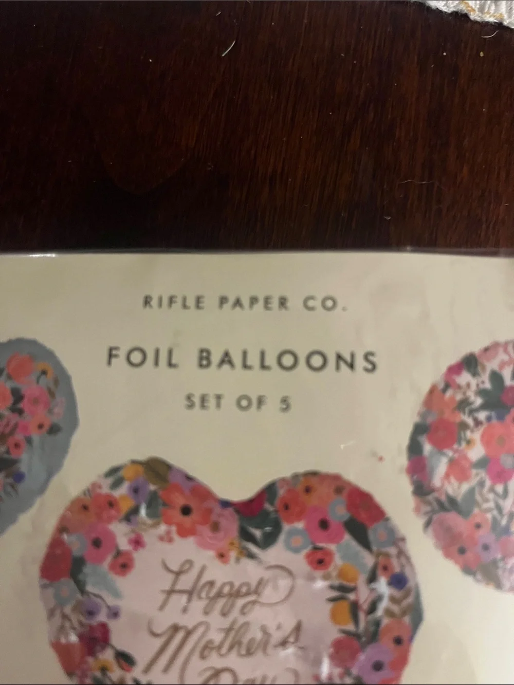 Rifle Paper Co. Floral Foil Balloons in Cream, Pink, Blue